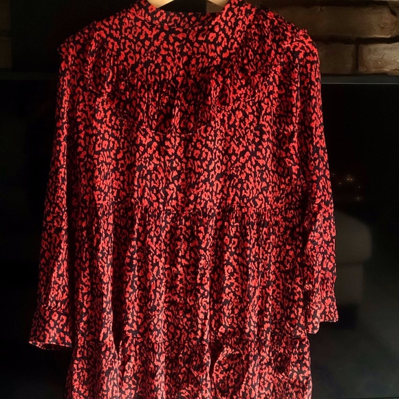 Zara Dresses & Skirts - Red and black animal print Zara dress